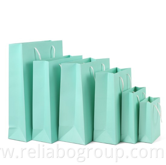 Luxury ribbon handle boutique shopping packaging customized printed euro tote paper gift bags with logo